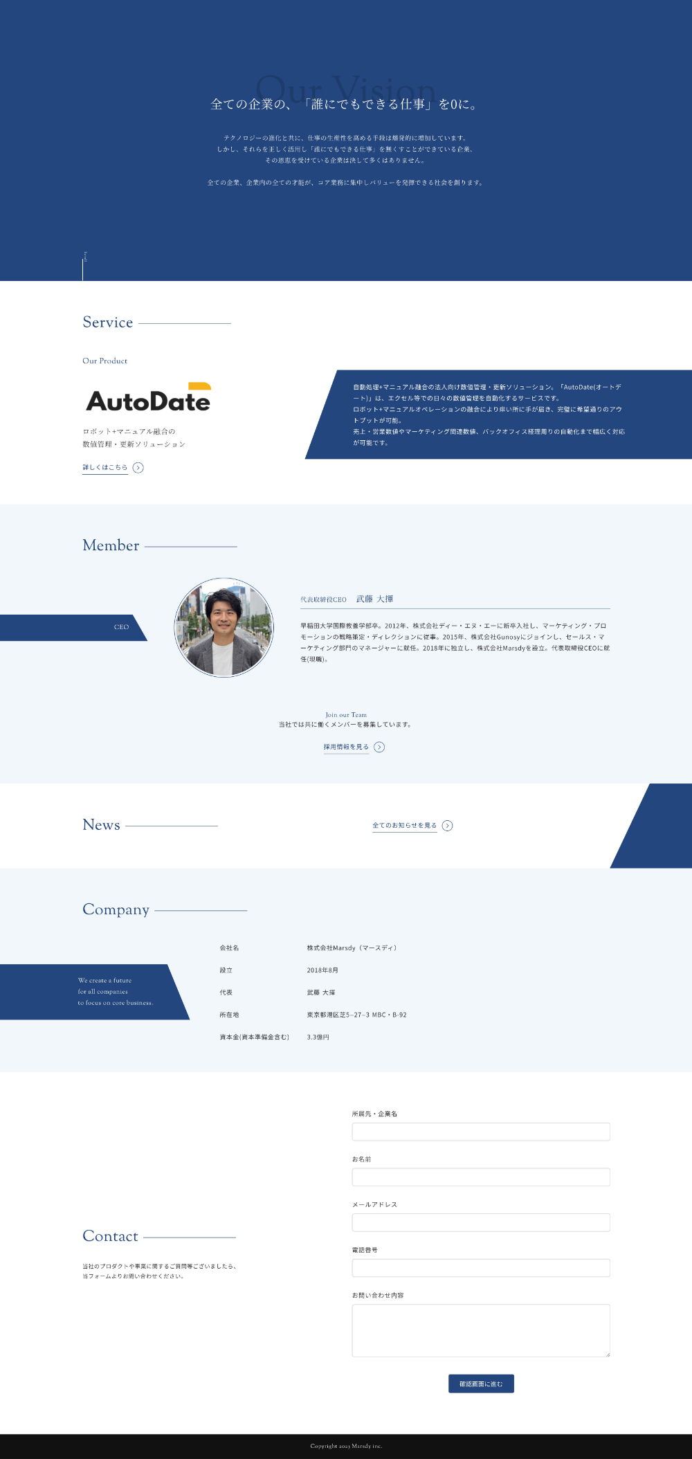 コーポレートサイト